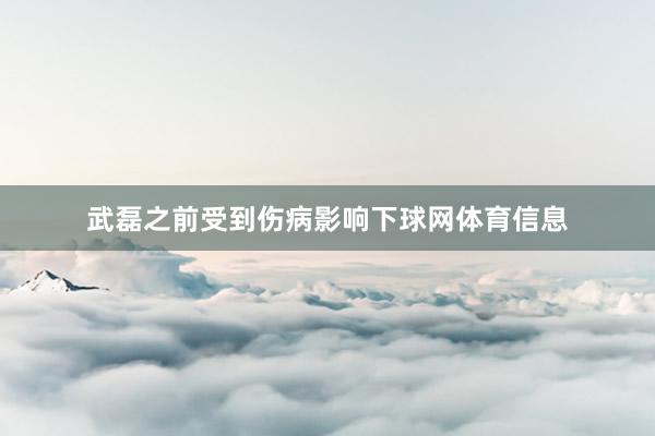 武磊之前受到伤病影响下球网体育信息