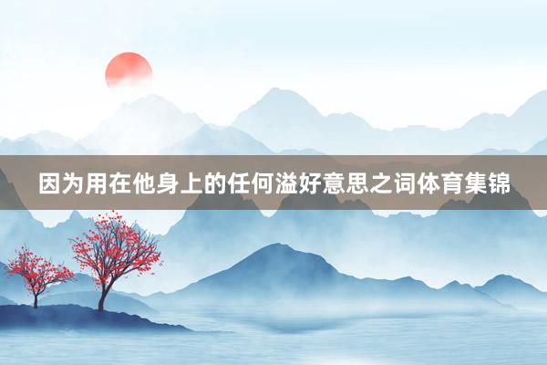 因为用在他身上的任何溢好意思之词体育集锦