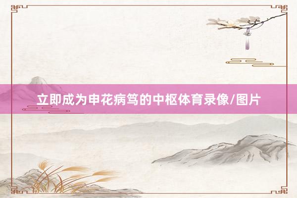 立即成为申花病笃的中枢体育录像/图片