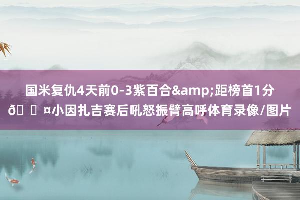 国米复仇4天前0-3紫百合&距榜首1分😤小因扎吉赛后吼怒振臂高呼体育录像/图片