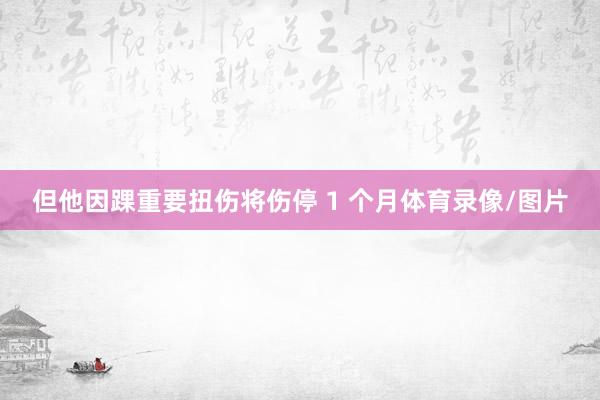 但他因踝重要扭伤将伤停 1 个月体育录像/图片