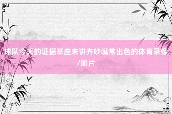 球队今天的证据举座来讲齐吵嘴常出色的体育录像/图片