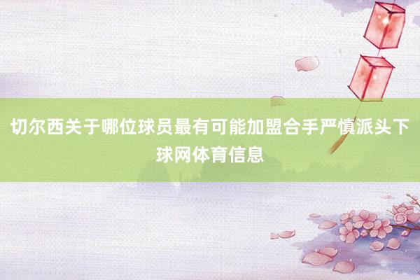 切尔西关于哪位球员最有可能加盟合手严慎派头下球网体育信息