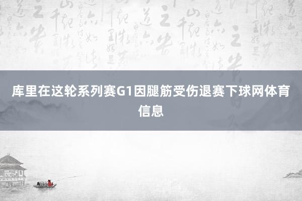 库里在这轮系列赛G1因腿筋受伤退赛下球网体育信息