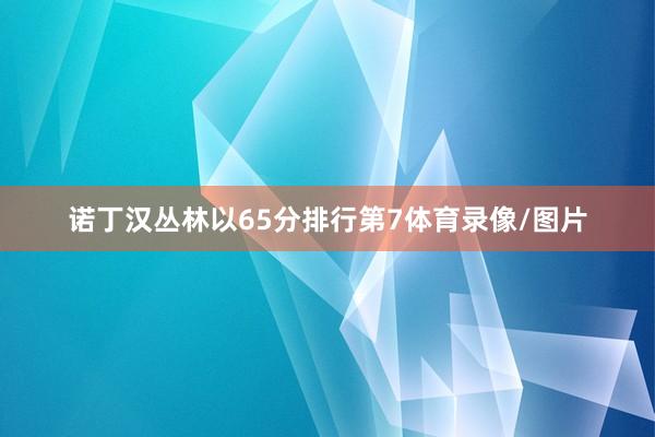 诺丁汉丛林以65分排行第7体育录像/图片
