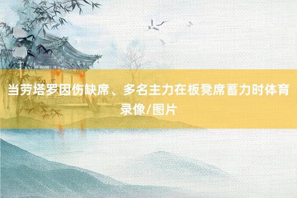 当劳塔罗因伤缺席、多名主力在板凳席蓄力时体育录像/图片