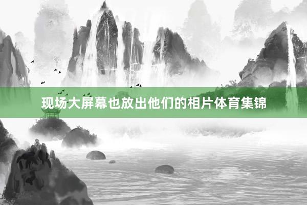 现场大屏幕也放出他们的相片体育集锦