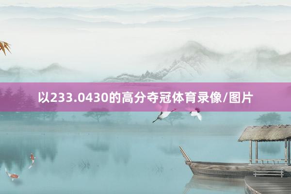 以233.0430的高分夺冠体育录像/图片