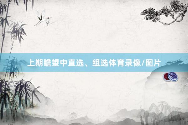 上期瞻望中直选、组选体育录像/图片