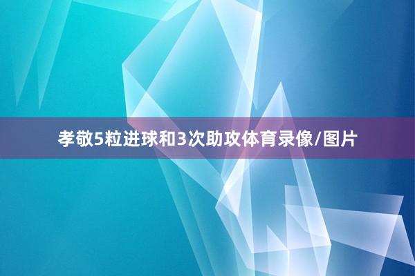 孝敬5粒进球和3次助攻体育录像/图片