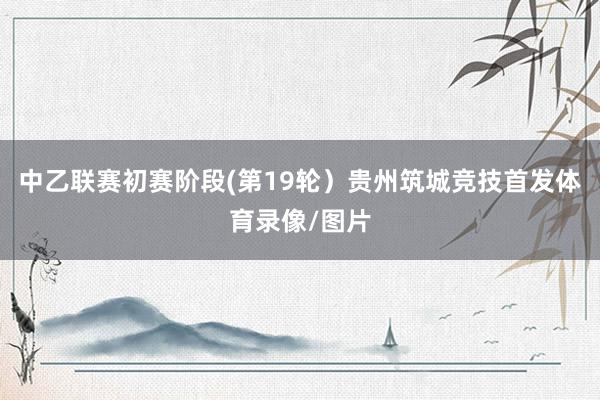 中乙联赛初赛阶段(第19轮）贵州筑城竞技首发体育录像/图片