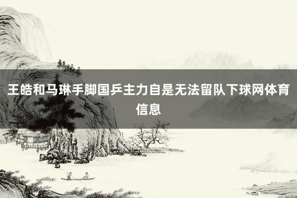王皓和马琳手脚国乒主力自是无法留队下球网体育信息