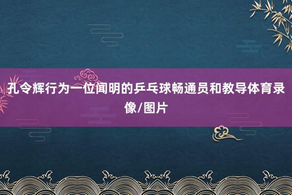 孔令辉行为一位闻明的乒乓球畅通员和教导体育录像/图片