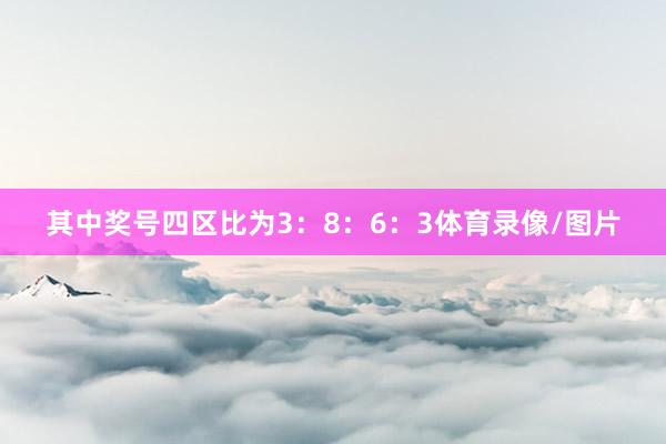 其中奖号四区比为3：8：6：3体育录像/图片