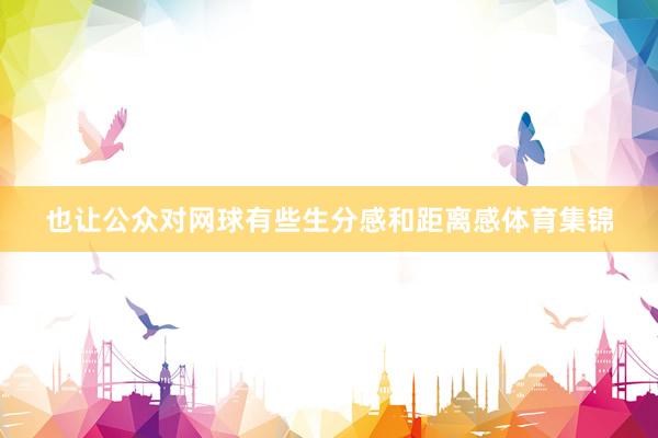 也让公众对网球有些生分感和距离感体育集锦