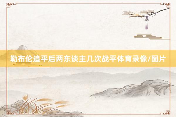 勒布伦追平后两东谈主几次战平体育录像/图片