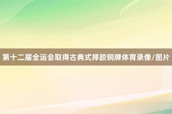 第十二届全运会取得古典式摔跤铜牌体育录像/图片