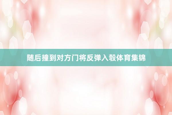 随后撞到对方门将反弹入彀体育集锦
