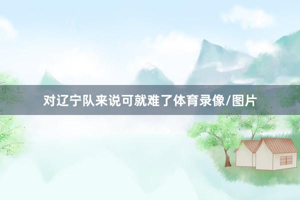 对辽宁队来说可就难了体育录像/图片