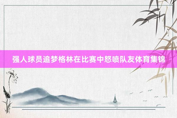 强人球员追梦格林在比赛中怒喷队友体育集锦