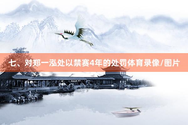 七、对郑一泓处以禁赛4年的处罚体育录像/图片