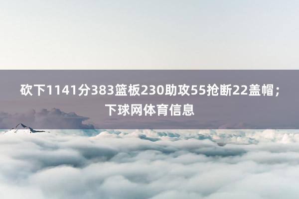 砍下1141分383篮板230助攻55抢断22盖帽；下球网体