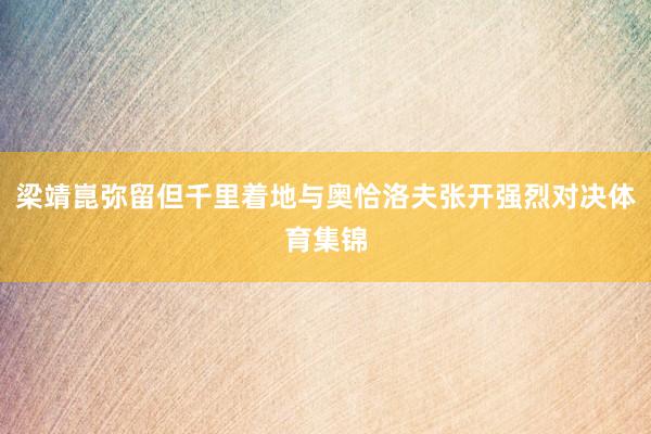 梁靖崑弥留但千里着地与奥恰洛夫张开强烈对决体育集锦