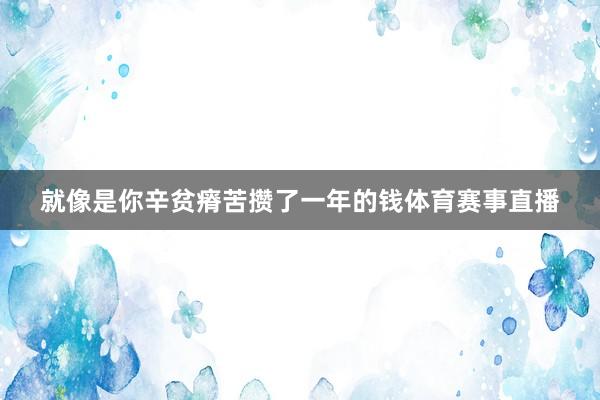就像是你辛贫瘠苦攒了一年的钱体育赛事直播