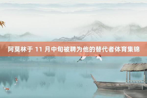 阿莫林于 11 月中旬被聘为他的替代者体育集锦